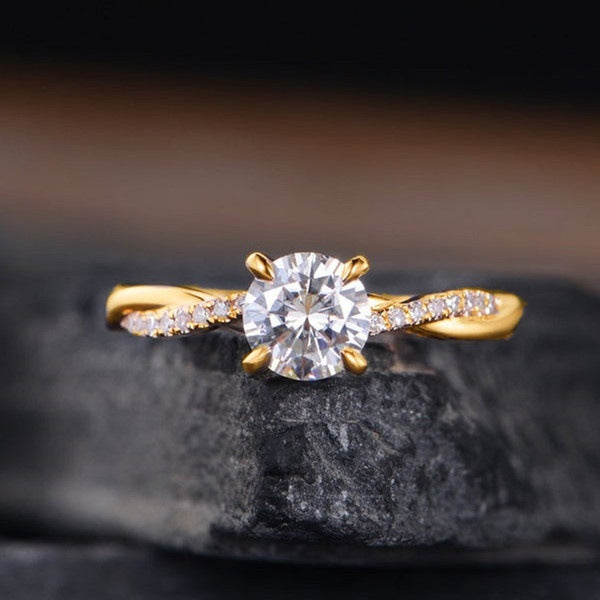 Inlaid Zircon Ring Hand Jewelry