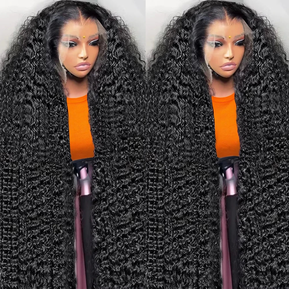 CEXXY 250% High Density Loose Deep Wave 30 40 46Inch 13x6 13x4 HD Lace Frontal Human Hair Wig Brazilian Raw Curly Wigs For Women