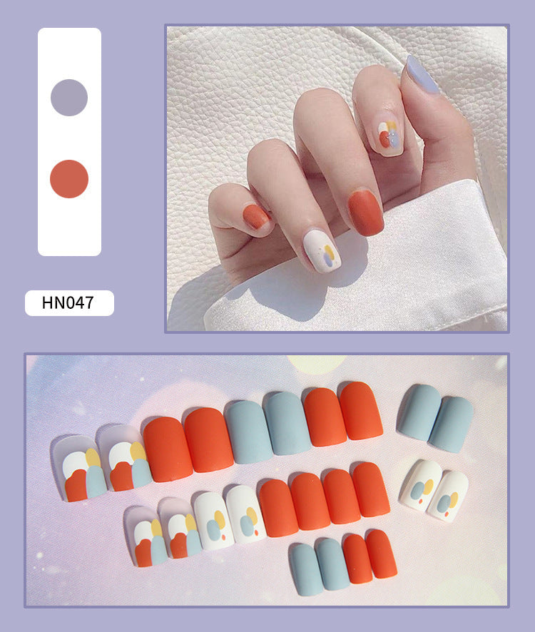 Nail Art Finished Fake Nail Scrub Nail Patch Wearable