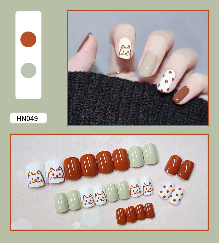 Nail Art Finished Fake Nail Scrub Nail Patch Wearable