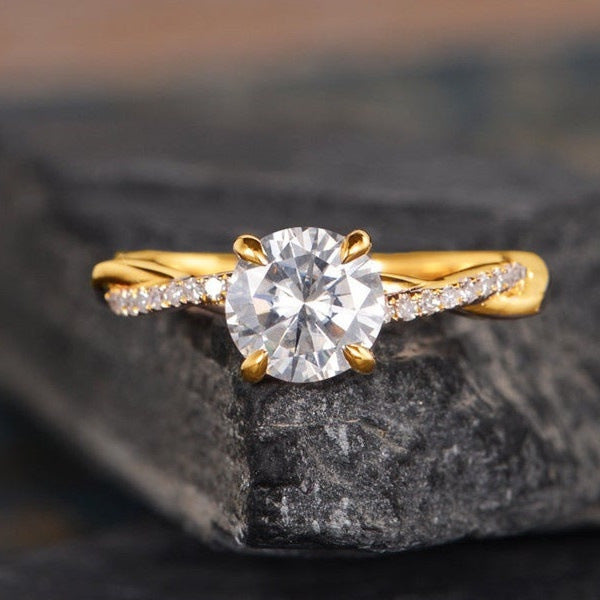 Inlaid Zircon Ring Hand Jewelry