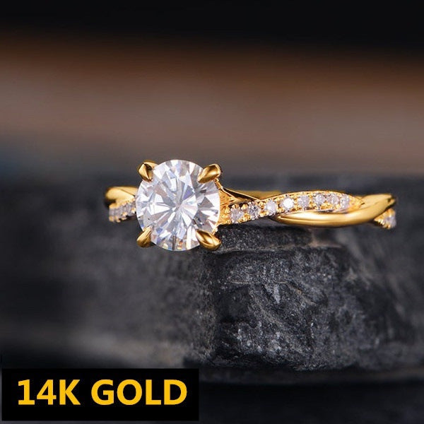 Inlaid Zircon Ring Hand Jewelry