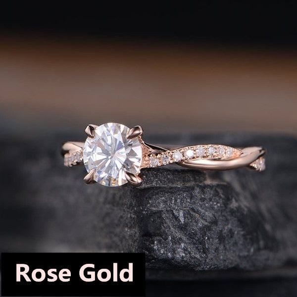 Inlaid Zircon Ring Hand Jewelry