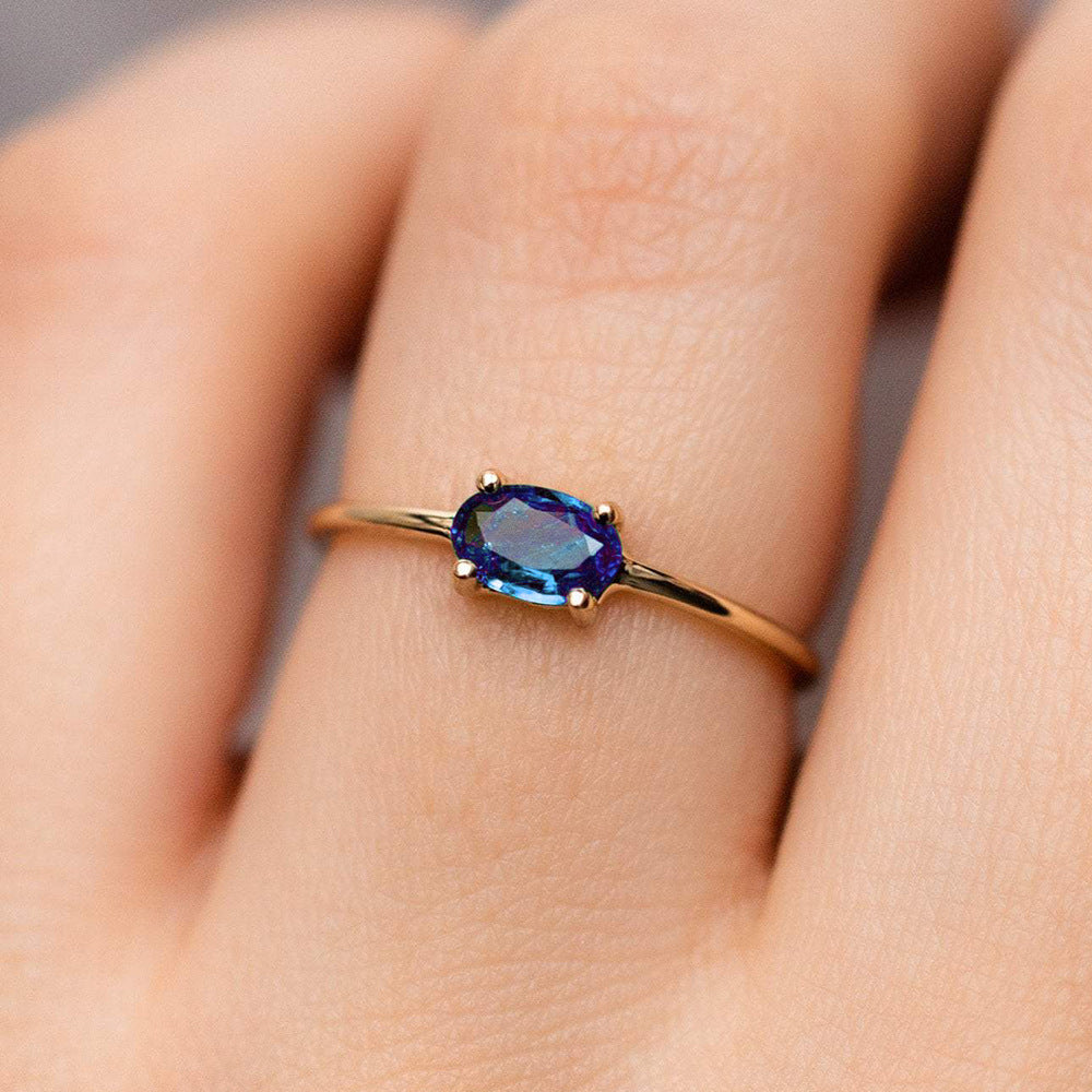 Women's Engagement Ring 3A Zircon Plated Real Gold