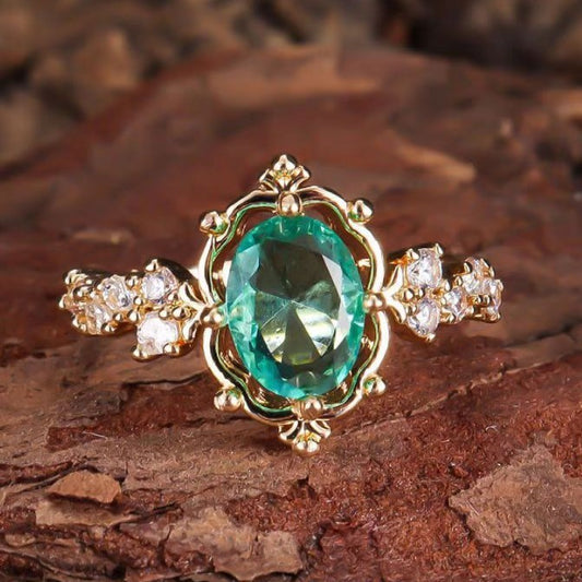 Fashion Copper Inlaid Zircon Light Luxury Ring