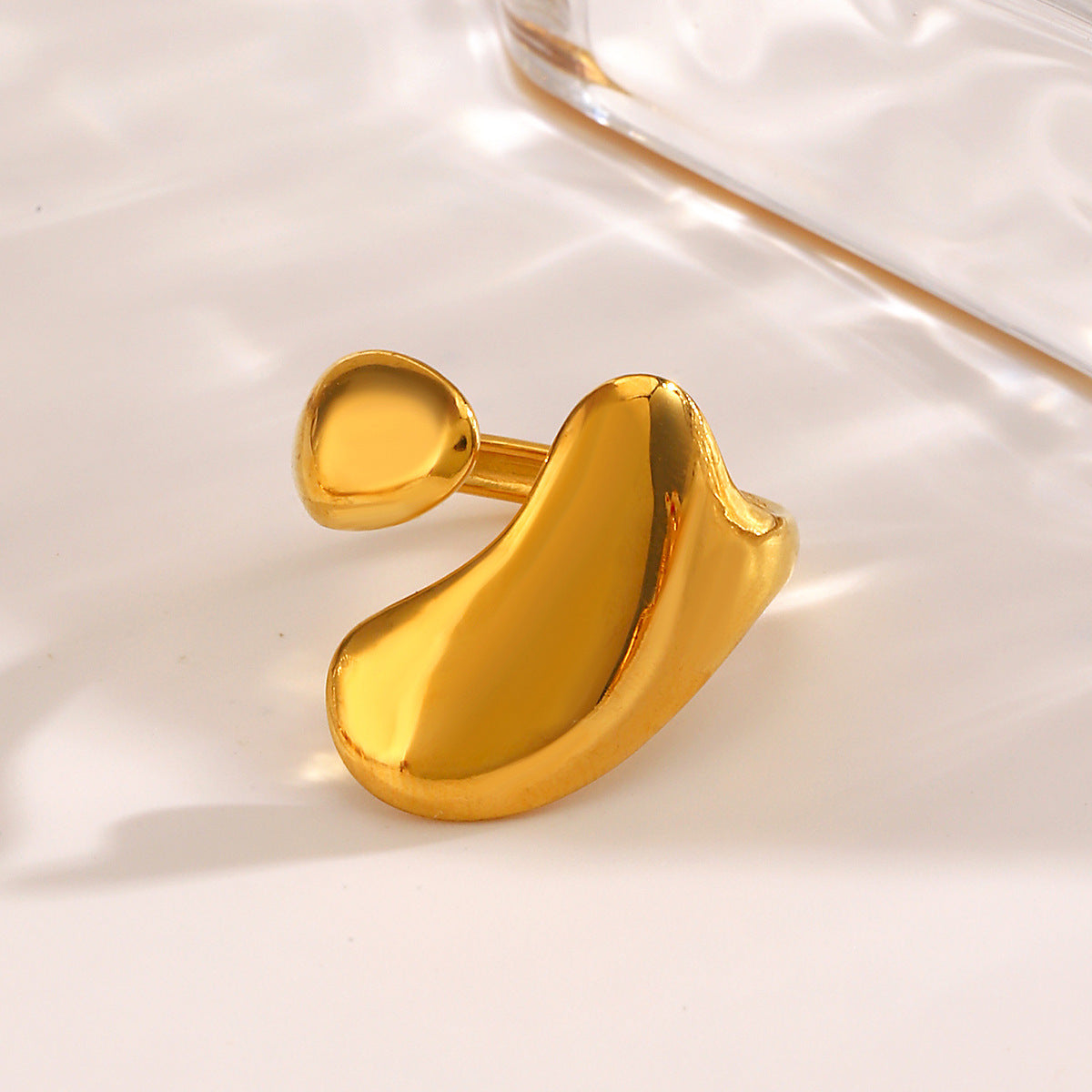 Stainless Steel Shaped Ring Hip Hop